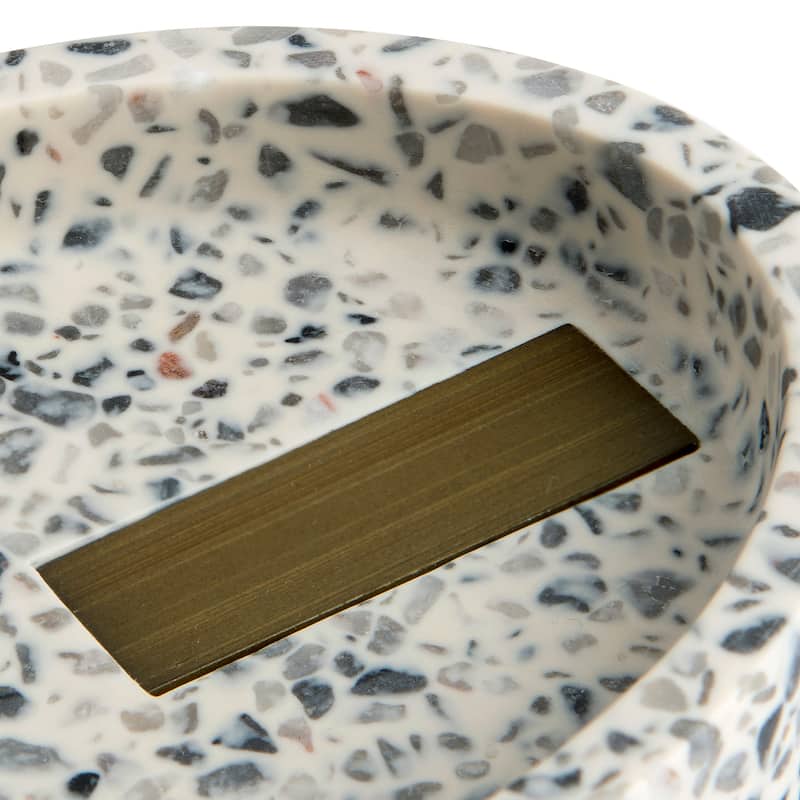 Lerrazzo Soap Dish - Grey/Natrual - 4.69" x 3.54" x 0.88"