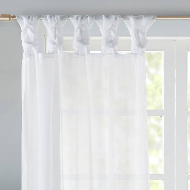 Twist Tab Lined Window Curtain Panel
