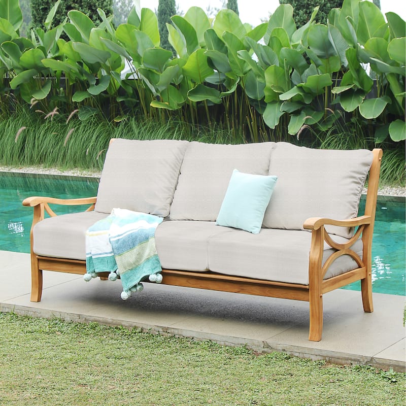 Cambridge Casual Lowell 5-piece Teak Wood Patio Conversation Set with cushion