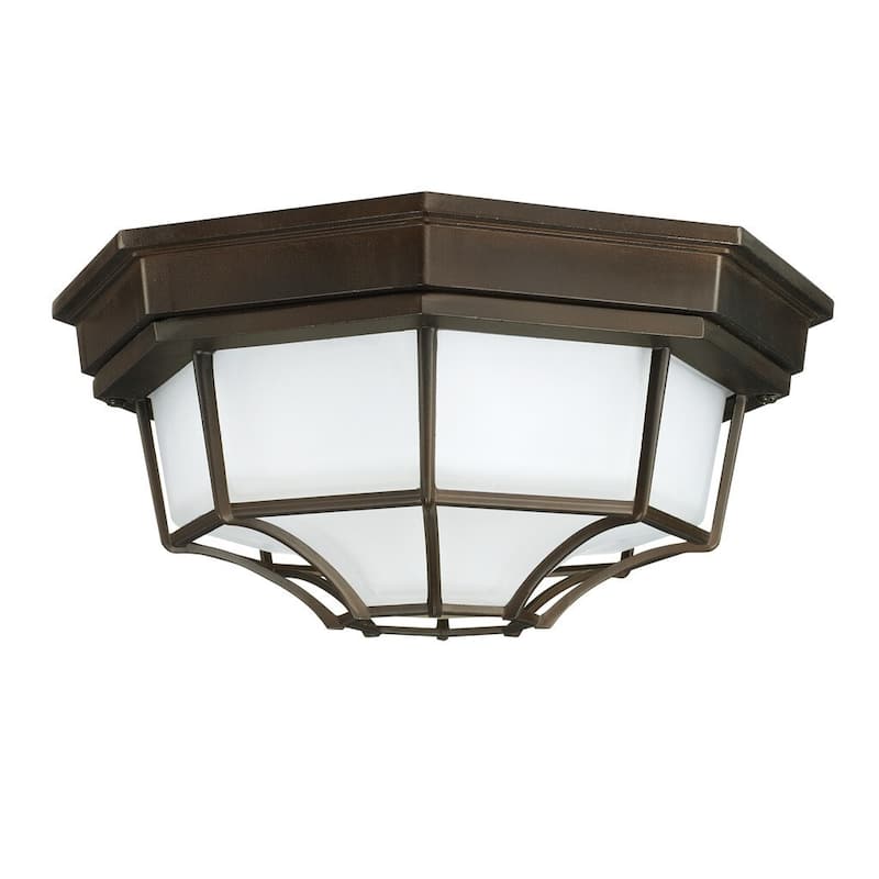 2-light Outdoor Flush Mount - Old Bronze