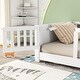 preview thumbnail 4 of 18, Sturdy Structure Twin size Floor Platform Bed with Built-in Book Storage Rack,Door,Kids and Baby