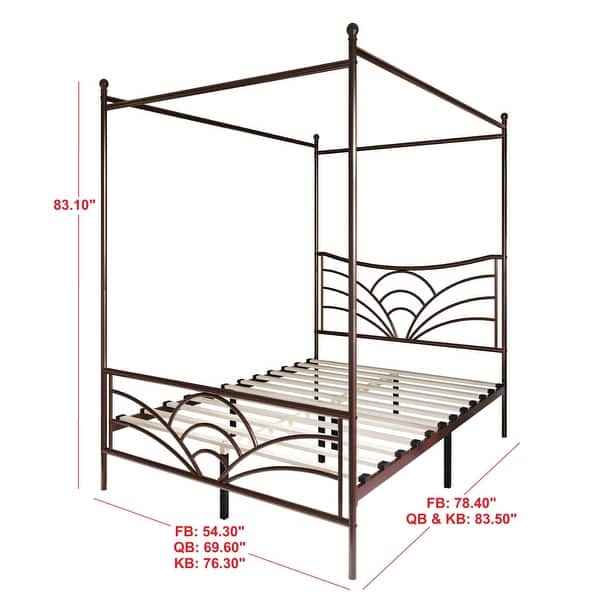 Clayfell Denver Metal Canopy Bed