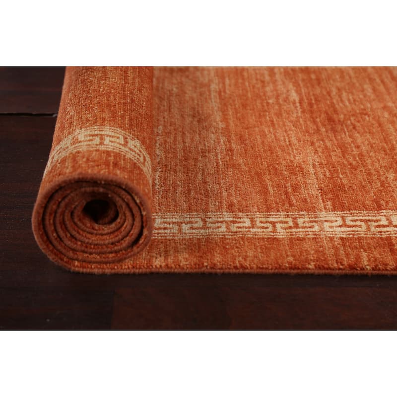 Bordered Gabbeh Kashkoli Oriental Runner Rug Wool Hand-knotted Carpet - 2'5" x 9'4"