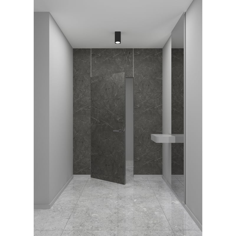 Solid Hidden Door with Handle Planum 0010 Pietra