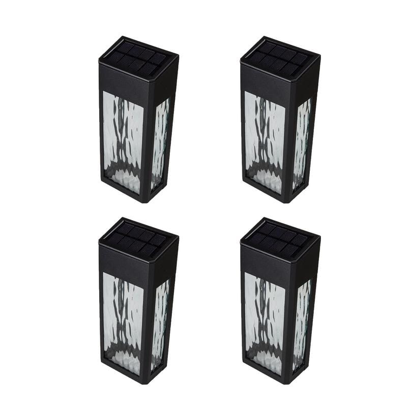 Classy Caps Black Aluminum Lancaster Deck & Wall Light (Set of 4)