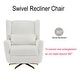 preview thumbnail 3 of 45, Boucle Metal Base Power Recliner Chair with 360° Swivel, 90°-165° Adjustable Backrest, Extended Footrest