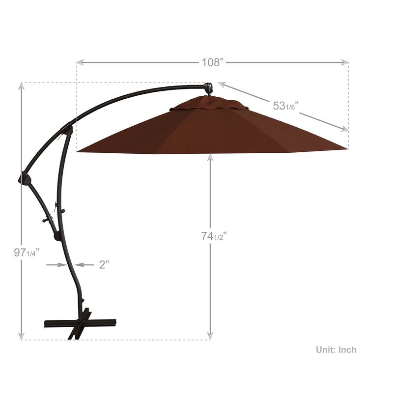 Okracoke 9ft Rotating Aluminum Umbrella by Havenside Home