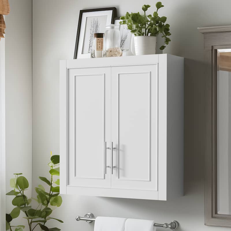 22in.W x 8in.D x 26in.H Surface-Mount Bathroom Storage Wall Cabinet
