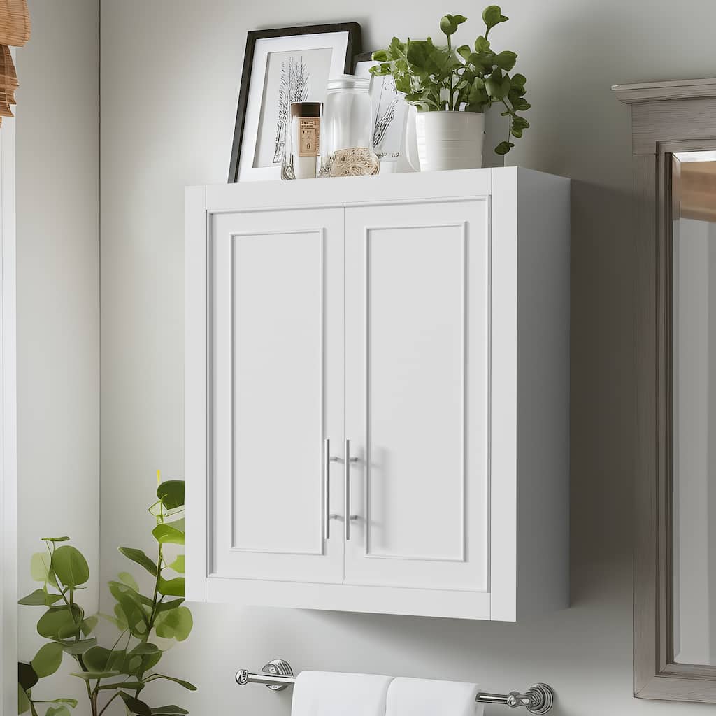 22in.W x 8in.D x 26in.H Surface-Mount Bathroom Storage Wall Cabinet
