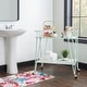 preview thumbnail 20 of 58, Rosa Mid-Century 2-Teir Rolling Metal Bar Cart Mint