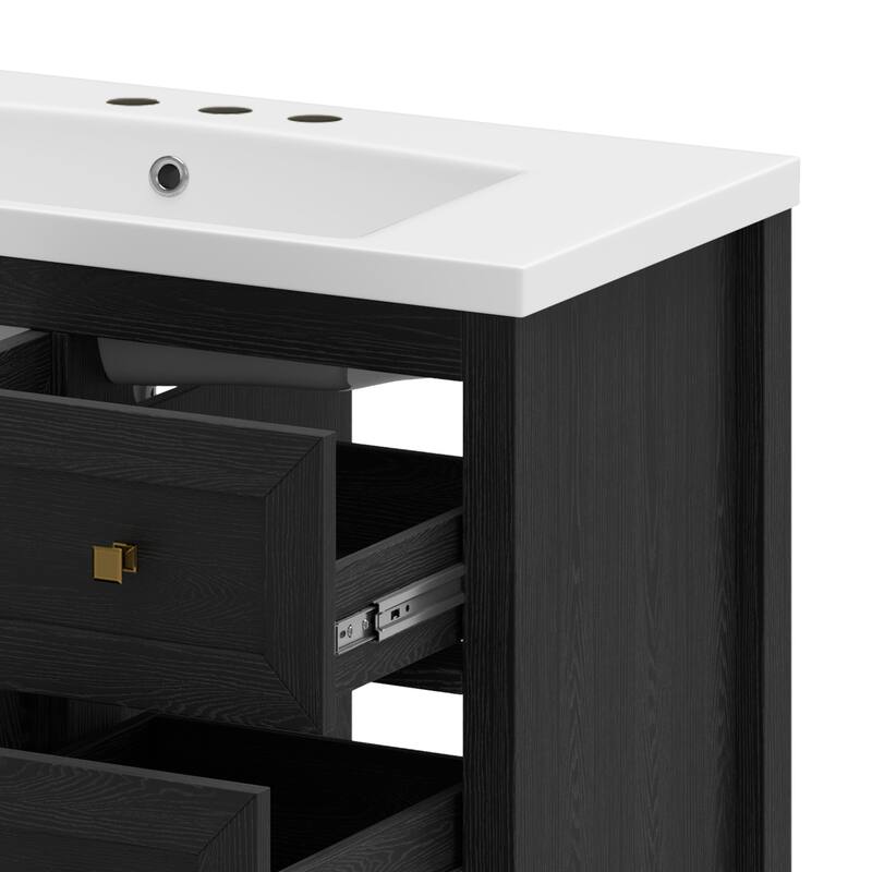 Moasis 36"/42" Bathroom Vanity Cabinet Set with Sink Combo and 3 Drawers & Cabient
