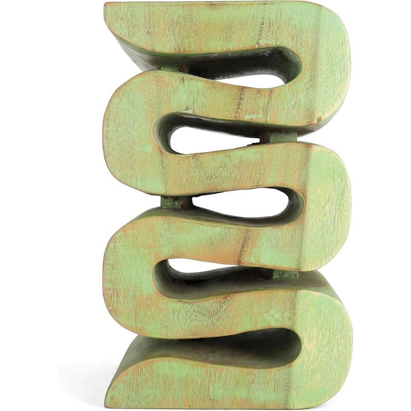 Aspen Hand Carved End Table