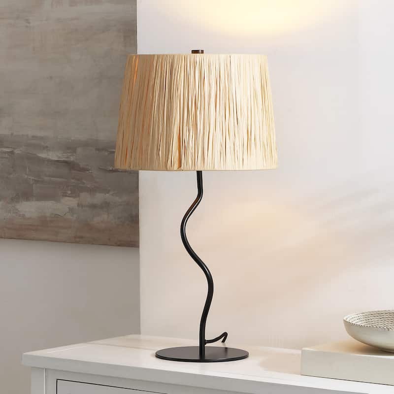 SAFAVIEH Lighting Arnela Contemporary 24-inch Table Lamp (LED Bulb Included) - 13 In. W x 13 In. D x 24.25 In. H - 13Wx13Dx24H