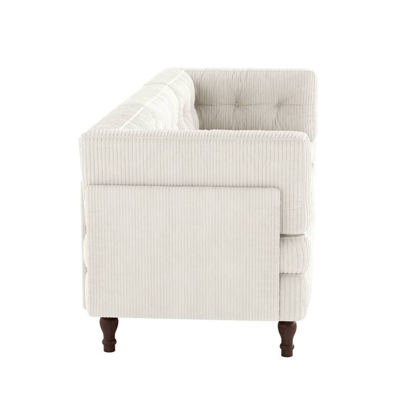 Oversized Modular Sectional Corduroy Fabric Tufted Sofa