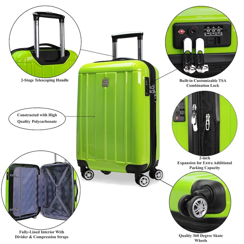 World Traveler 20" Spinner Carry-On Lightweight Airline Approved