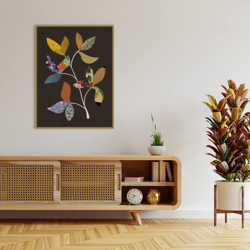 Blooming Branches by Alisa Galitsyna Framed Canvas Wall Art Print - Sylvie Gold