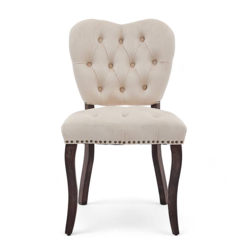KISRAIS Tufted Velvet Dining Chairs (Set of 2)