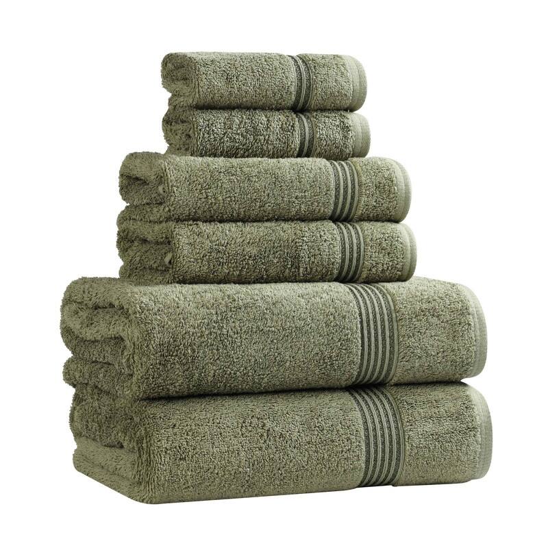 Superior Heritage Egyptian Cotton Absorbent 6-Piece Towel Set