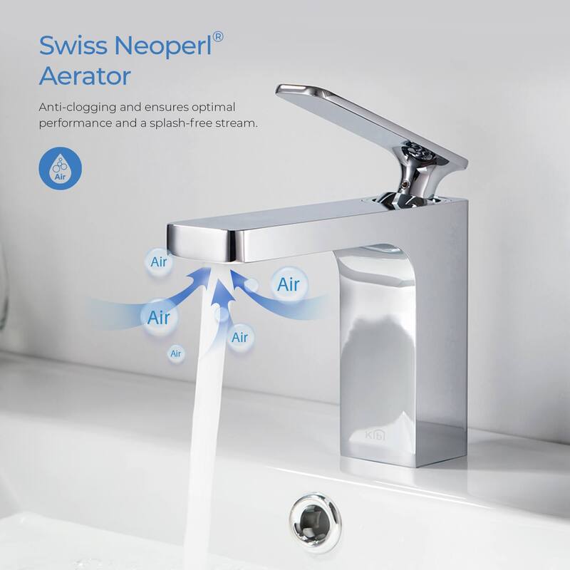Lead Free Solid Brass Single Handle Bathroom Vanity Sink Faucet with Water Hose