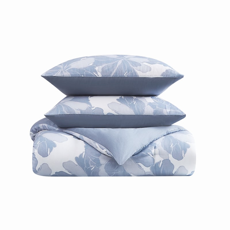 Vince Camuto Organic Floral 3 Piece Comforter Set - King
