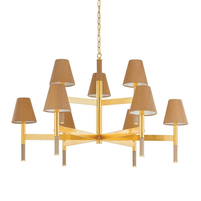 Hudson Valley Lighting 3448 Lindenwood 9 Light 48" Wide Chandelier - Aged Brass