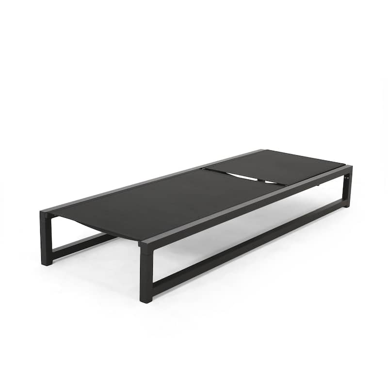 Modesta Outdoor Aluminum Mesh Chaise Lounge by Christopher Knight Home