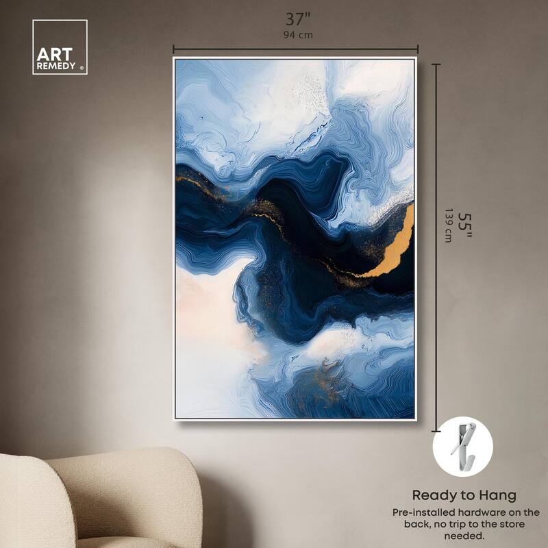 Blue Deep II Canvas by Art Remedy