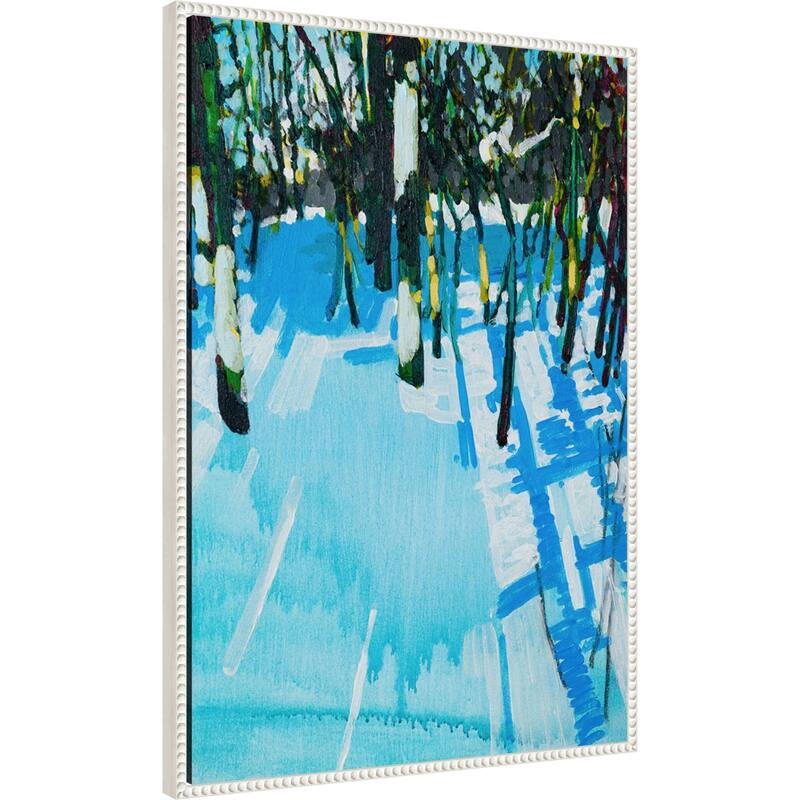 Whitewater 2 by Randall Mattheis (23 x 33 in.), Framed Canvas Wall Art Print - Sylvie Beaded White