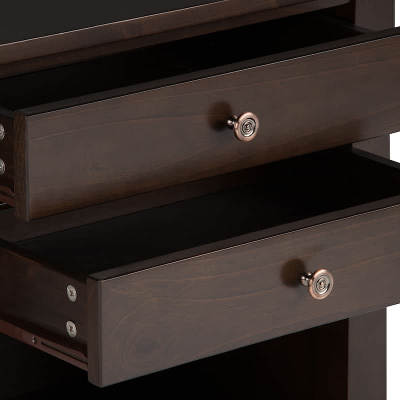 WYNDENHALL Sterling SOLID WOOD 24 inch Wide Bedside Nightstand Table