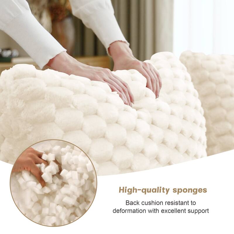 Roomfitters 82" Modular L-Shape Flannelette Sectional, No Assembly Boneless Cloud Sofa