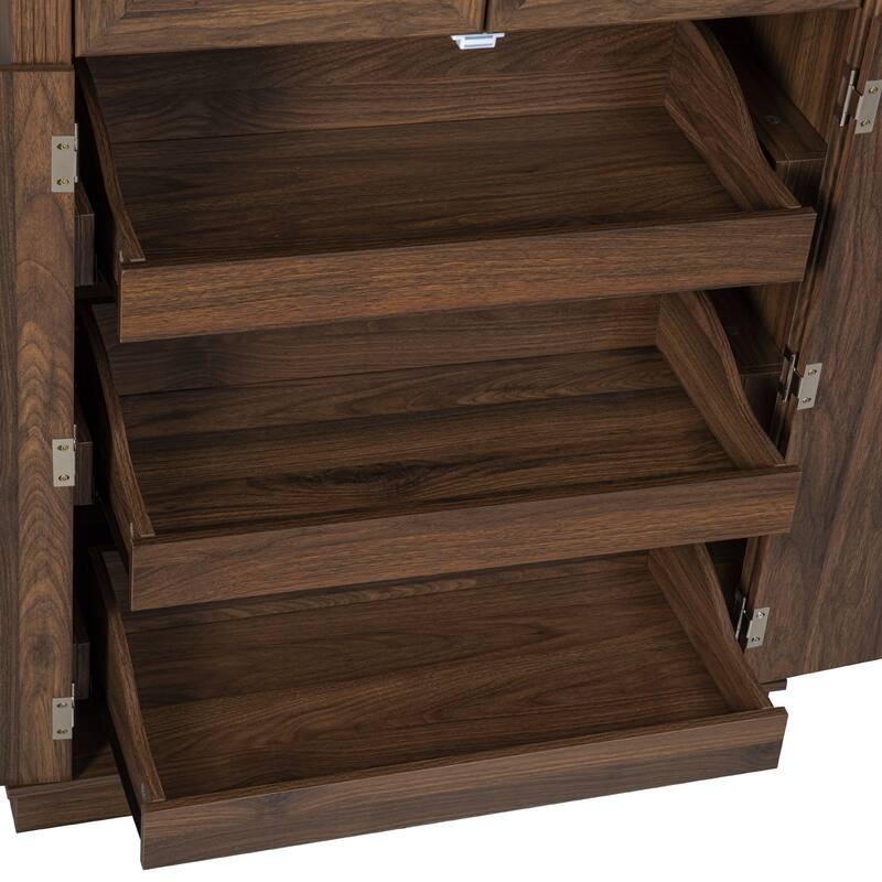 71" Tall Kitchen Pantry Cabinet with 3 Pull-Out Organizers, Freestanding Cupboard With Adjustable Shelves, Versatile Storage