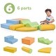 preview thumbnail 16 of 44, 6-Piece Kids Climb and Crawl Foam Play Set,Educational Activity Toys Yellow&Green&Blue&Orange