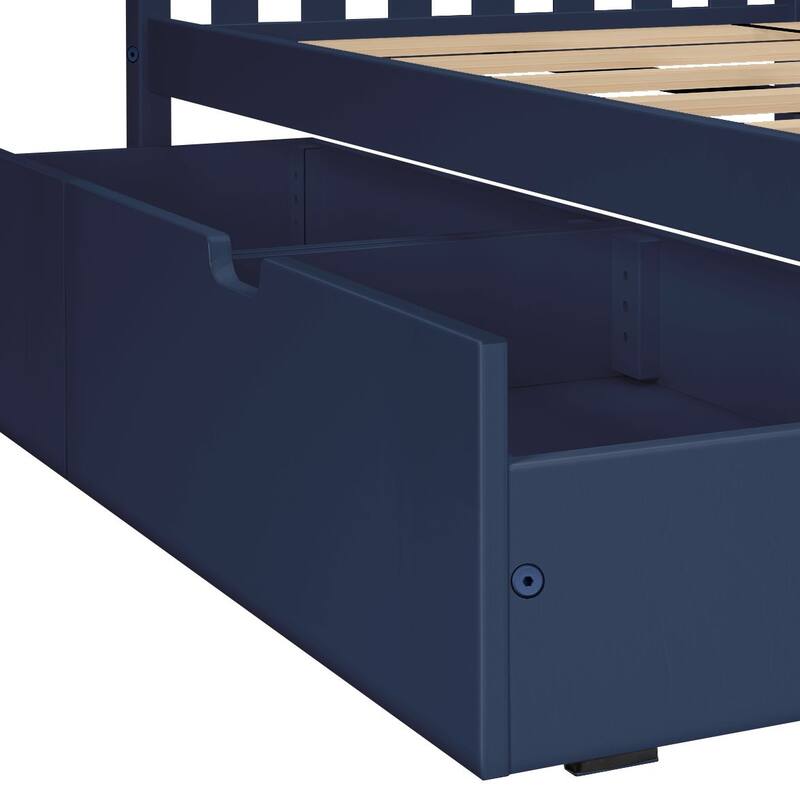 Max and Lily Twin Bunk Bed with Storage Drawers