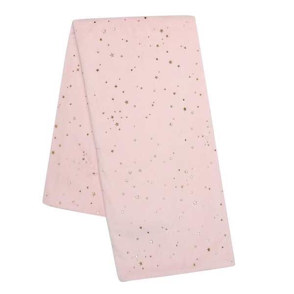 slide 2 of 7, Lambs & Ivy Ballerina Baby Pink with Gold Stars 2-Sided Soft Baby Blanket