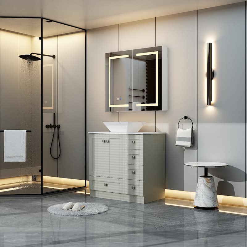 Bath Vanity Anti-Fog LED Medicine Cabinet Style Meets Functionality