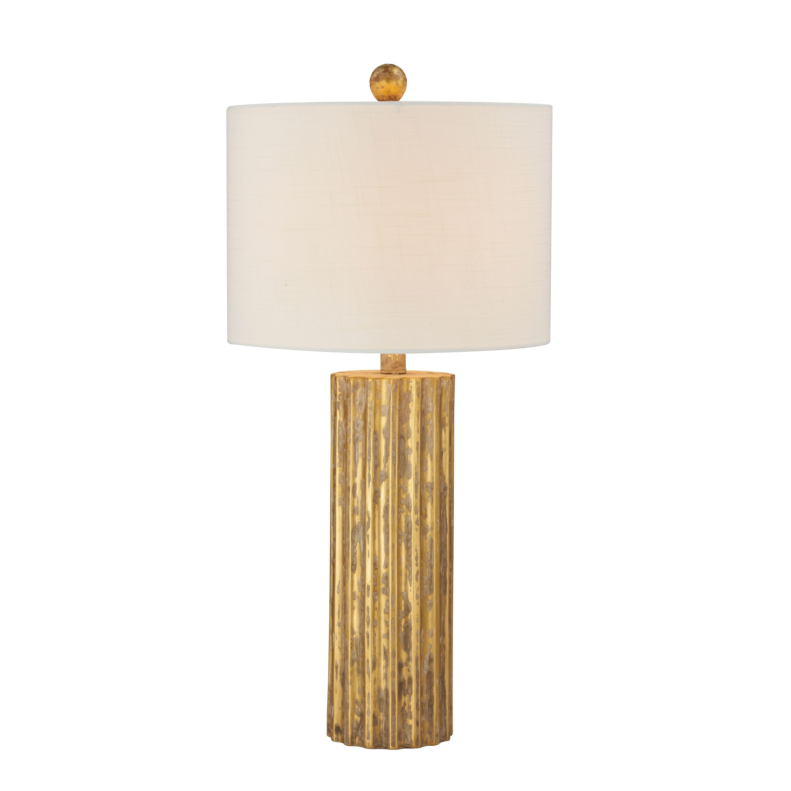 Teigan 28" Table Lamp with Linen Shade, Gold (Set of 2)