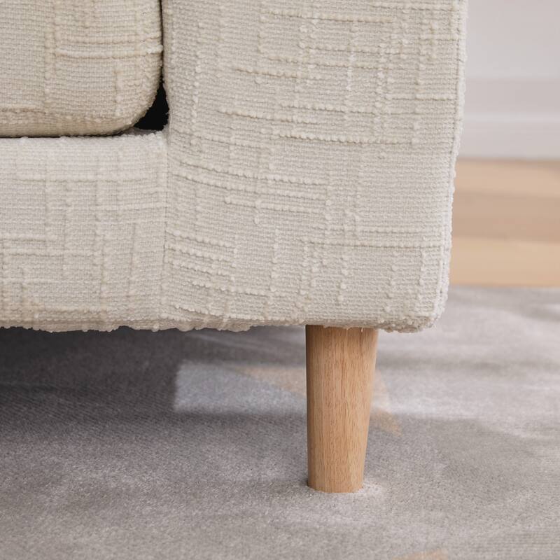 Modern Upholstered End of Bed Bench with Armrests