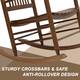VEIKOUS Wood 3-piece Outdoor Rocking Chair and Folding Table Set