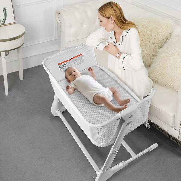 baby joy bedside crib
