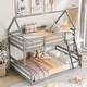 preview thumbnail 3 of 31, Separate Bunk Bed,2 Separate Beds,Twin over Full House Bunk Bed with Built-in Ladder