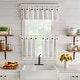 preview thumbnail 11 of 10, Tucker Solid Button Window Kitchen Curtain Valance