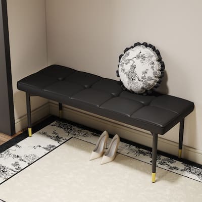 Modern Bench with Tufted Cushionon,Space-Saving Solution for Apartments