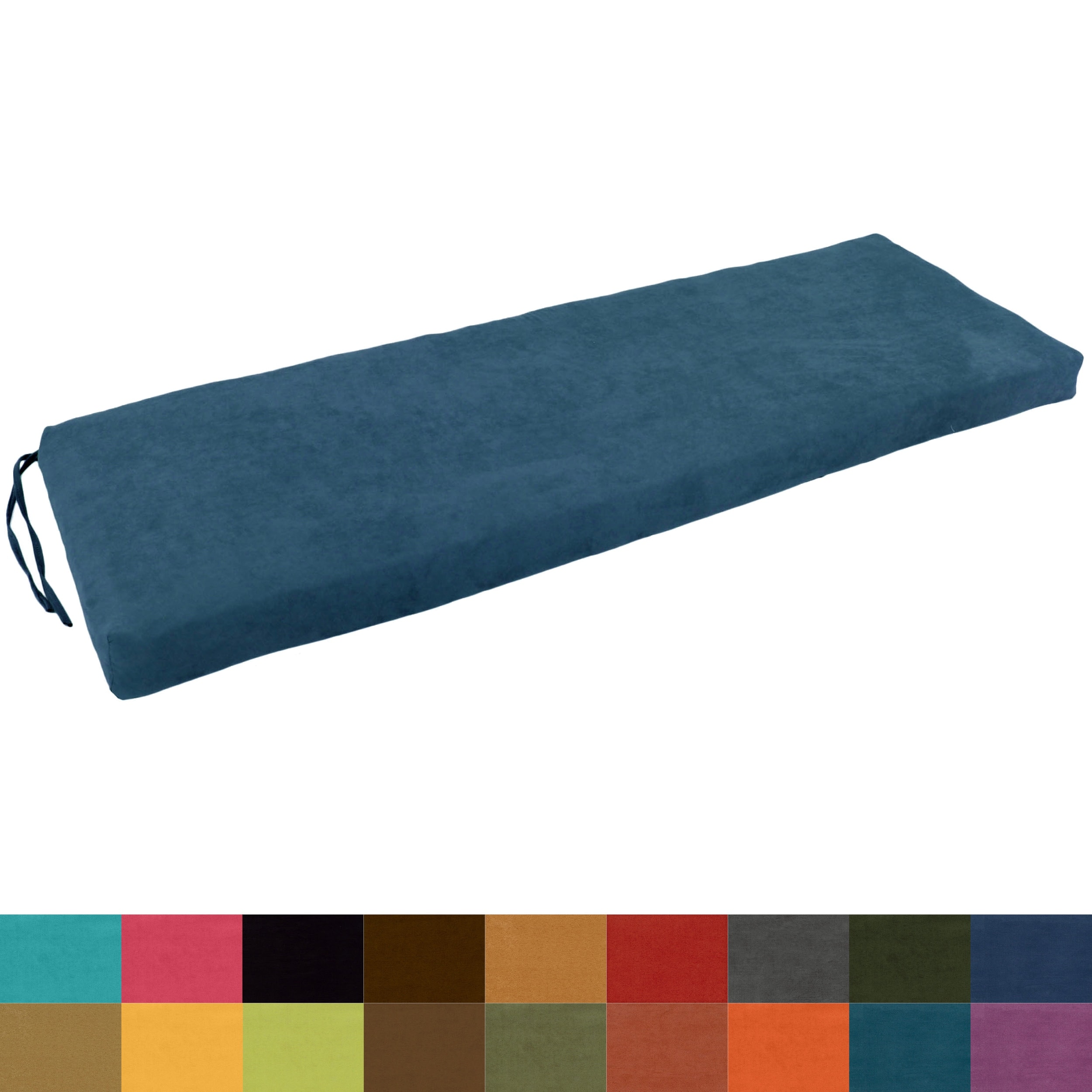 Microsuede Indoor Bench Cushion (48-, 51-, or 54-inches wide)