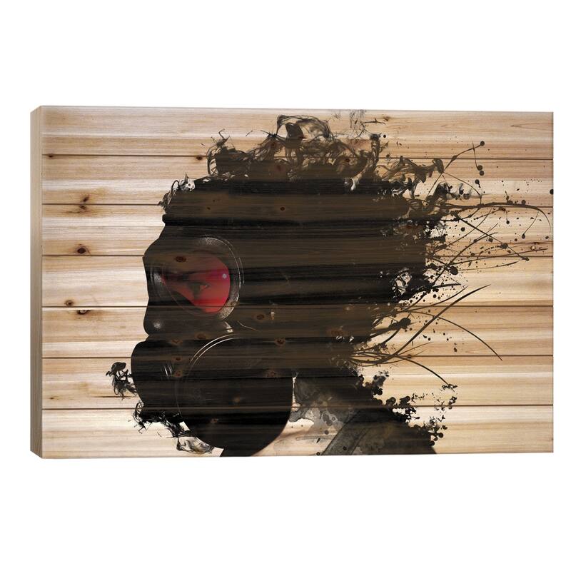Ghost Warrior Print On Wood by Nicklas Gustafsson - Multi-Color - 18x26x1.5