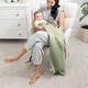 preview thumbnail 4 of 3, Baby Muslin Blanket - Large 40" X 40", Sage, By Comfy Cub - Sage