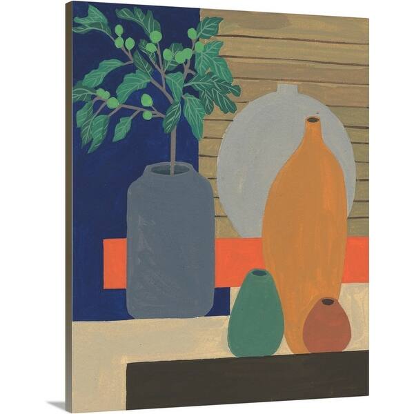 Shop Vases On A Shelf Iii Canvas Wall Art On Sale Free Shipping Today Overstock 30181478