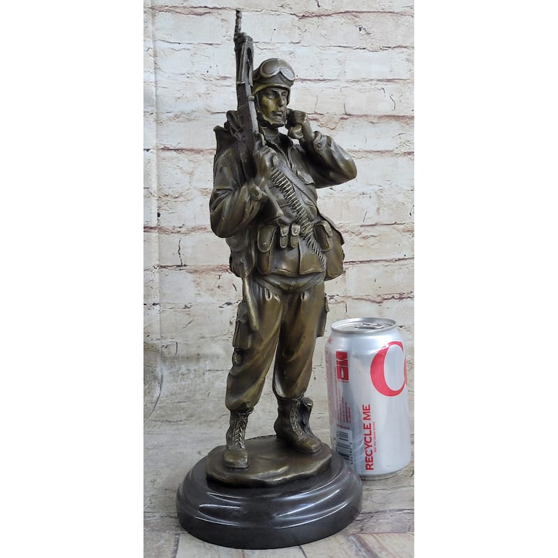 Bronze Statue Unknown Soldier Ww2 Staten Island Ny War Memorial Military Veteran