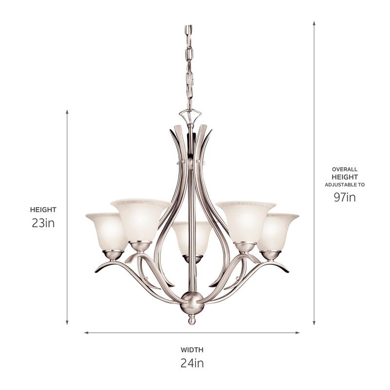 Kichler Lighting Dover 5-light Brushed Nickel Chandelier