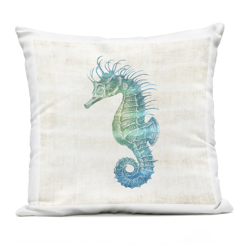 Stupell Ombre Seahorse Expression Printed Outdoor Throw Pillow Design by Susan Arnot