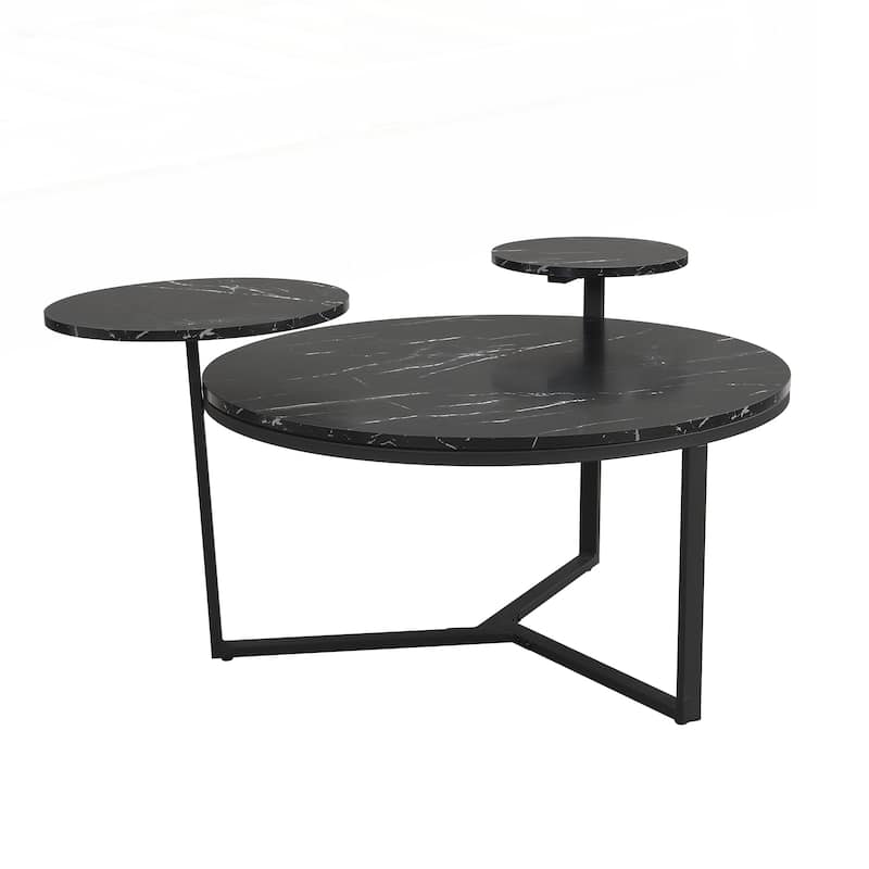 Modern coffee table with two display shelves